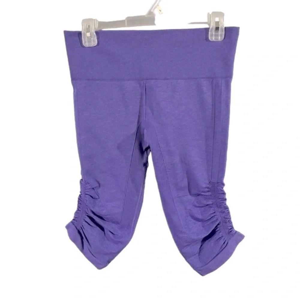 EUC Lululemon Women's Purple In The Flow Crop Leggings Sz 8